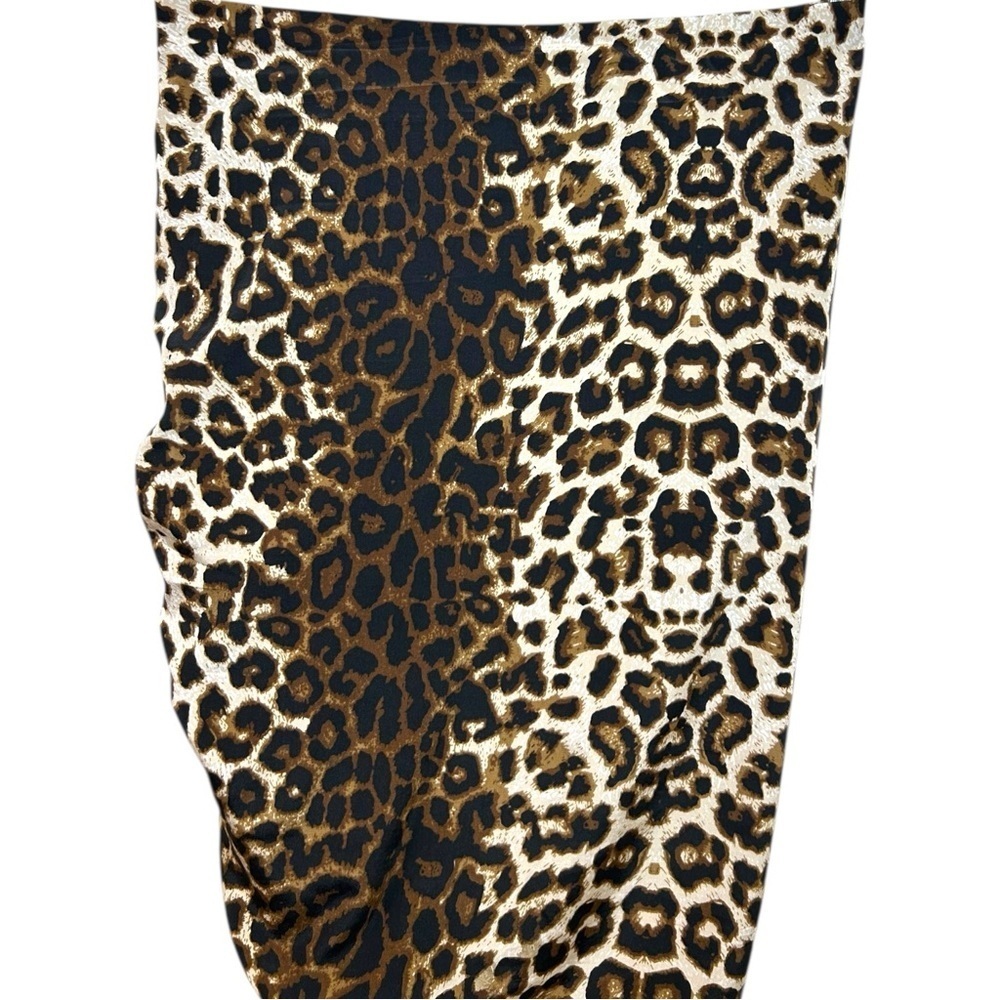 Veronica Beard - Women’s ‘Ari’ Leopard Silk Skirt, Ruched - Nude/Brown X-Small - Picture 9 of 17